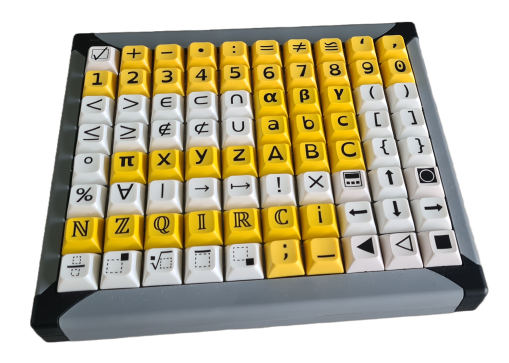 Checkmark Keyboard für mathematische Eingaben (gelb-weiss)