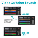 X-keys XKE-124 USB Video Switcher Bundle mit T-Bar (Fader)