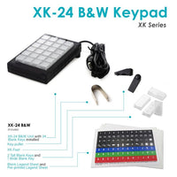 X-keys XK-24 Clavier USB Noir &amp; Blanc