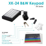 X-keys XK-24 Clavier USB Noir &amp; Blanc